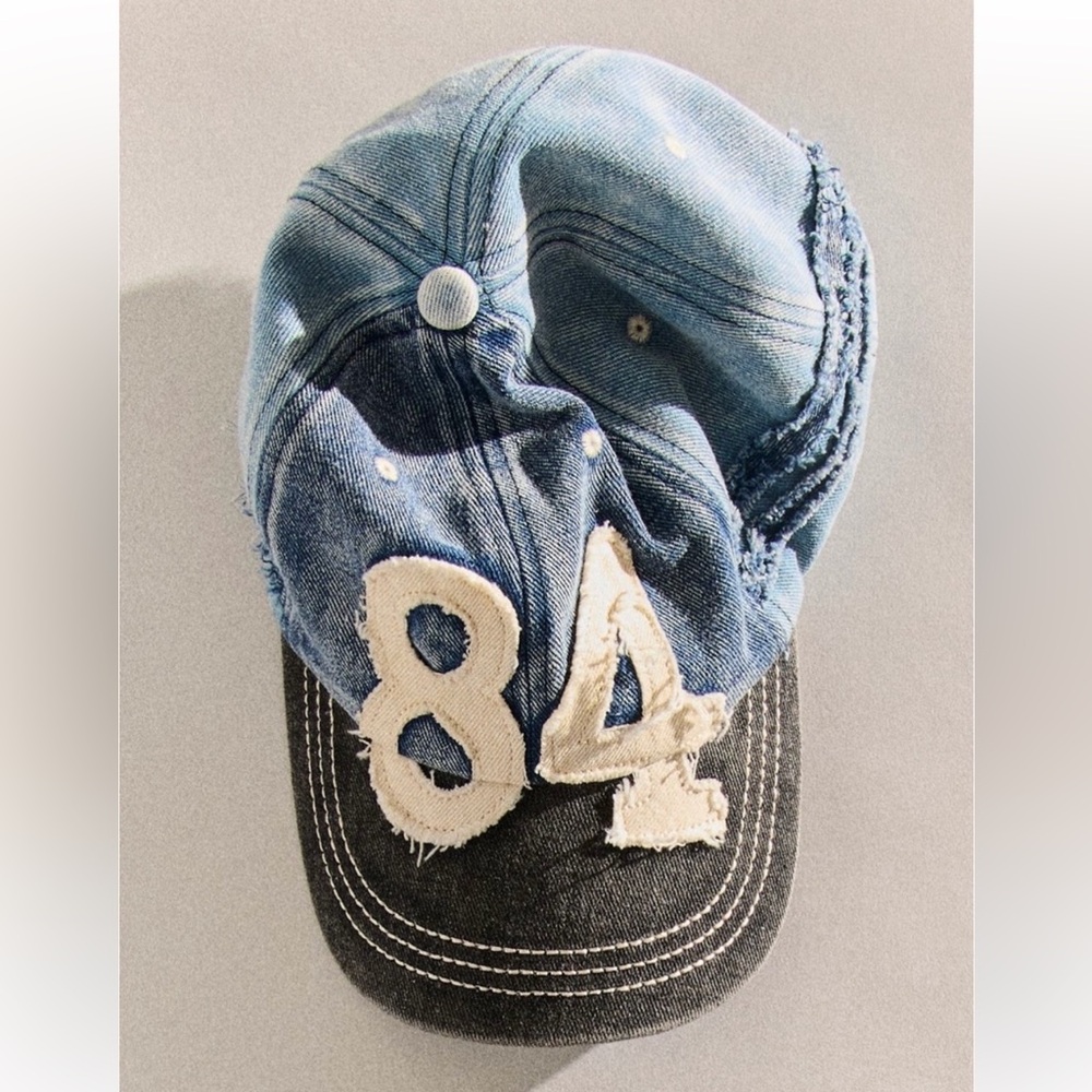 Hollie varsity denim basketball hat